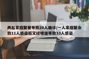 两起家庭聚餐导致20人确诊/一人家庭聚会致11人感染后又经楼道等致33人感染